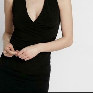 LBD- CHOKER NECK SURPLICE SHEATH DRESS